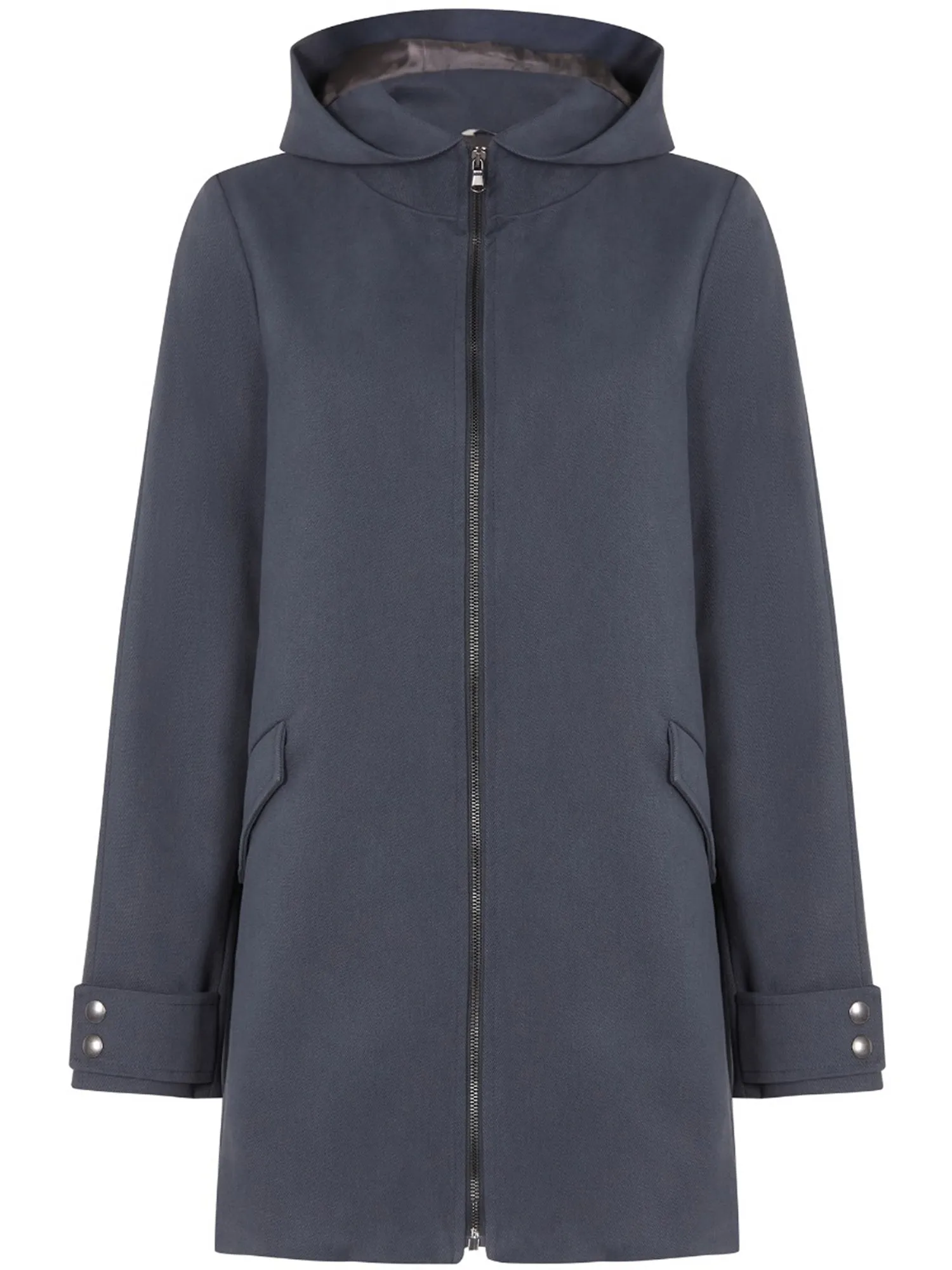 Vegan Wool Hooded Coat