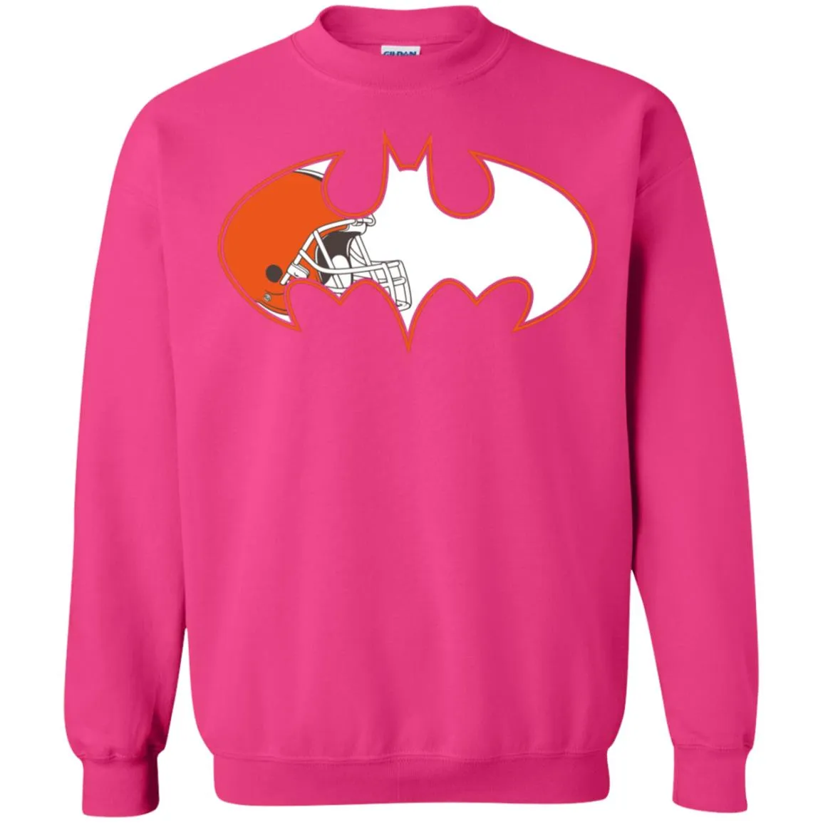 We Are The Cleveland Browns Batman Nfl Mashup Crewneck Pullover Sweatshirt