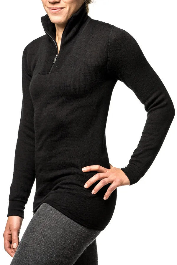 Woolpower - Zip turtleneck 400 | wollen thermoshirt met col