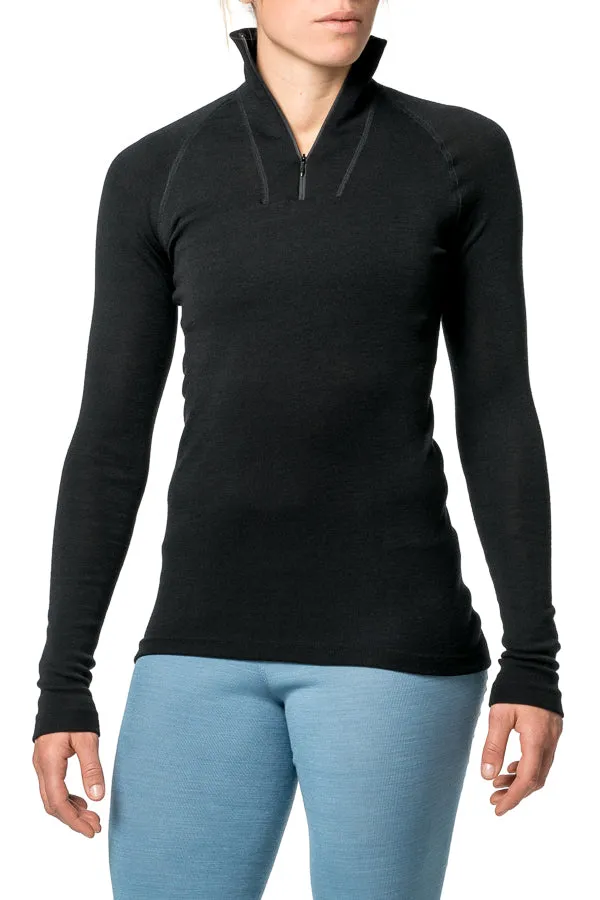 Woolpower - Zip turtleneck LITE | wollen thermoshirt met col