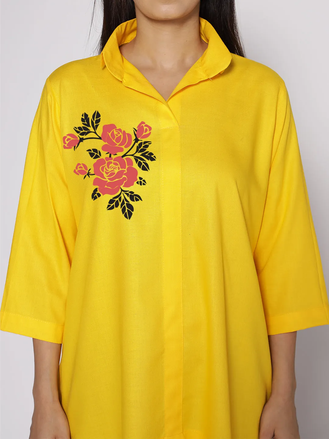 Yellow Rayon ShirtTop - Rosen