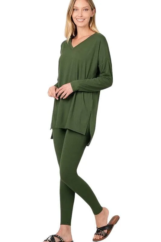 Zenana Long Sleeve Loungewear Set