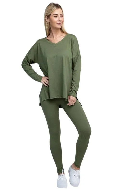 Zenana Long Sleeve Loungewear Set