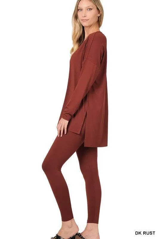 Zenana Long Sleeve Loungewear Set